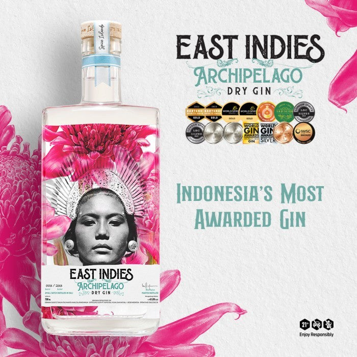 East Indies Gin Buy 1 Bottle & 1 Bottle Bacardi Spice Rum 180ml