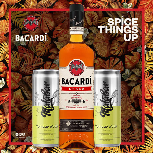 Bacardi Spiced Rum Buy 1 Bottle Get 2 Malabar Mixers