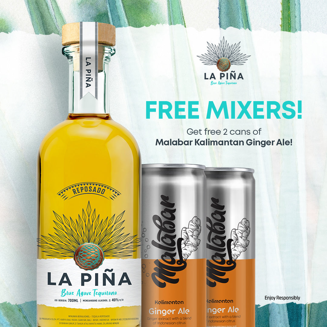 La Pina Tequila Reposado Free 2 Malabar Mixers