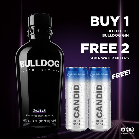 Bulldog Dry Gin Buy 1 Bottle Free 2 Candid Soda