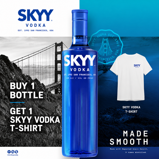 Skyy Vodka Buy 1 Bottle Get 1 Tshirt