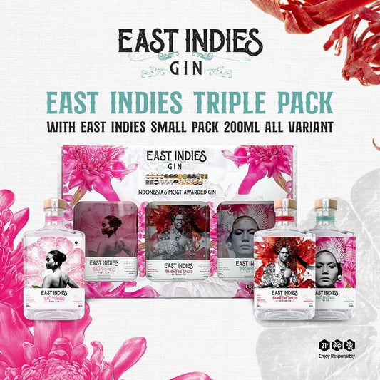 Exclusive Triple Pack East Indies Gin 200ml Get 3 Malabar