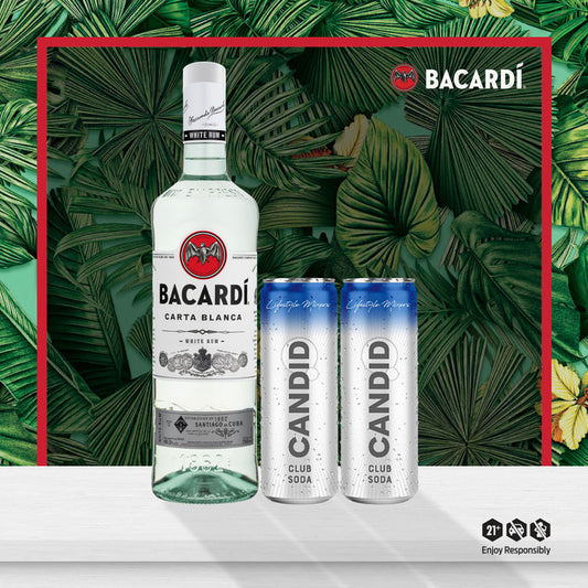 Bacardi Carta Blanca Buy 1 Bottle Free 2 Candid Soda