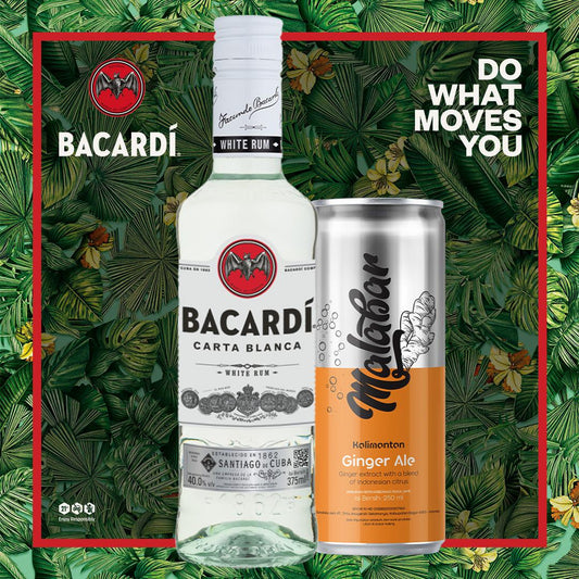 Bacardi Carta Blanca 375ml Buy 1 Bottle Get 1 Malabar Mixers