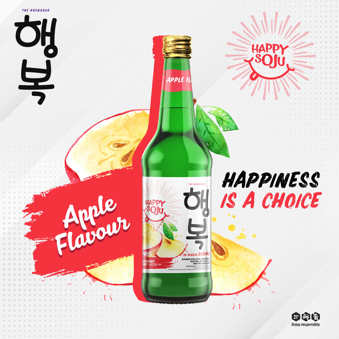 Happy Soju Buy 4 Bottles Get 1 Exclusive Tshirt