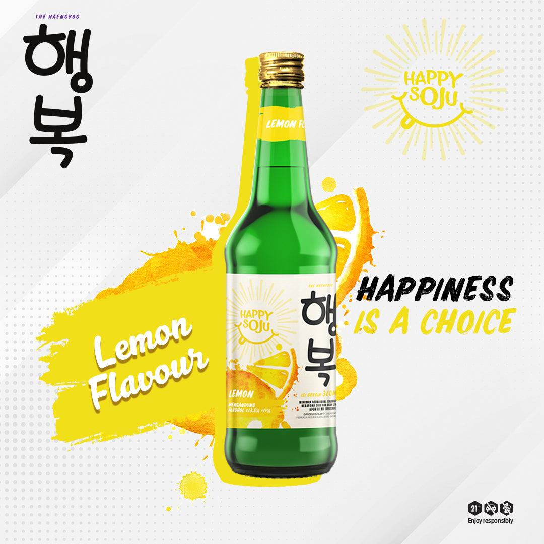 Happy Soju Buy 4 Bottles Get 1 Exclusive Tshirt