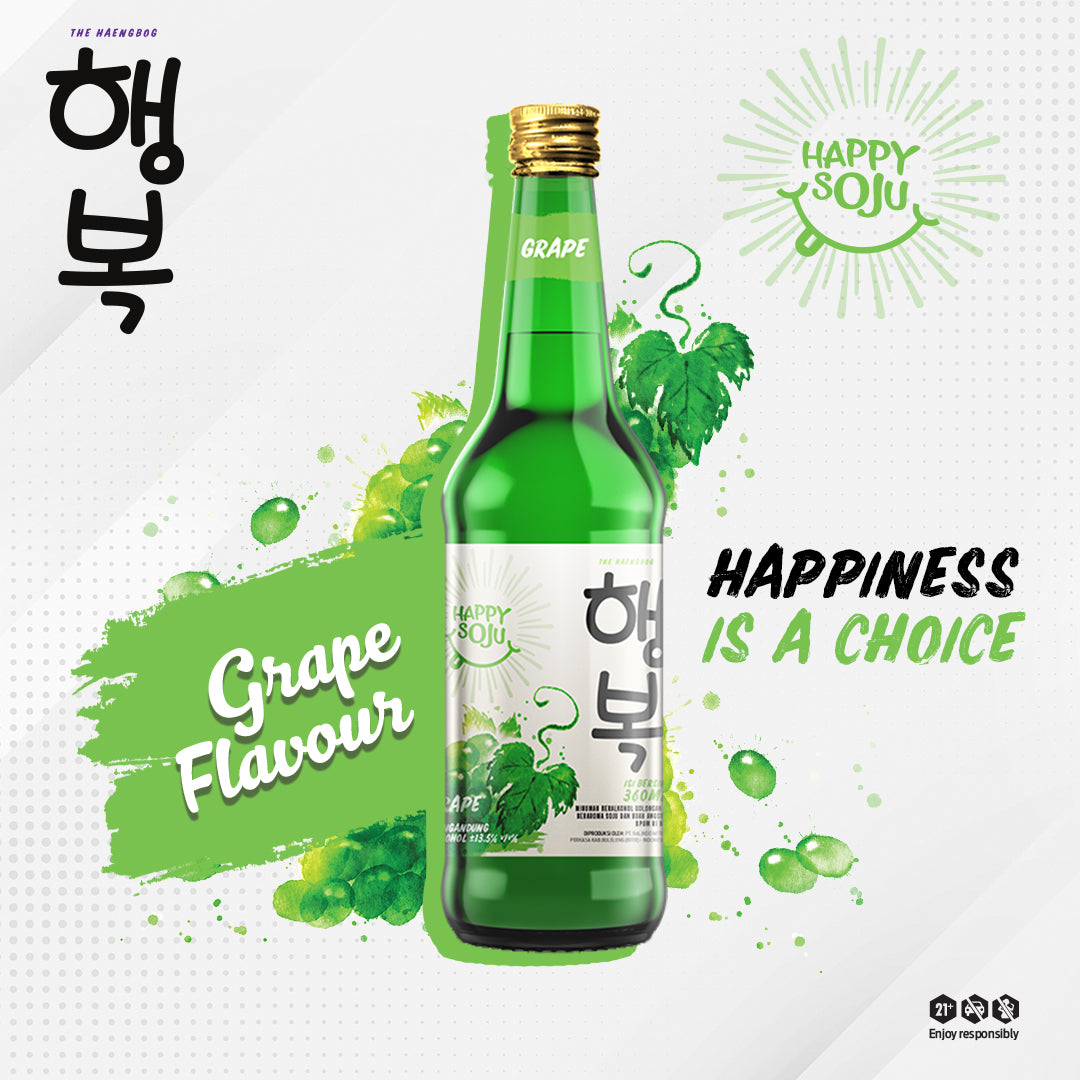 Happy Soju Buy 4 Bottles Get 1 Exclusive Tshirt